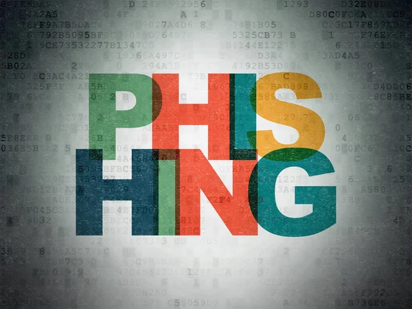 Concepto de protección: Phishing on Digital Data Paper background — Foto de Stock