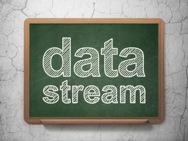 Data concept: Data Stream on chalkboard background — Stock Photo, Image