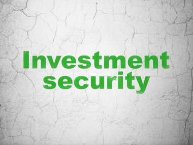 Gizlilik kavramı: duvar arka plan üzerinde yatırım güvenliği