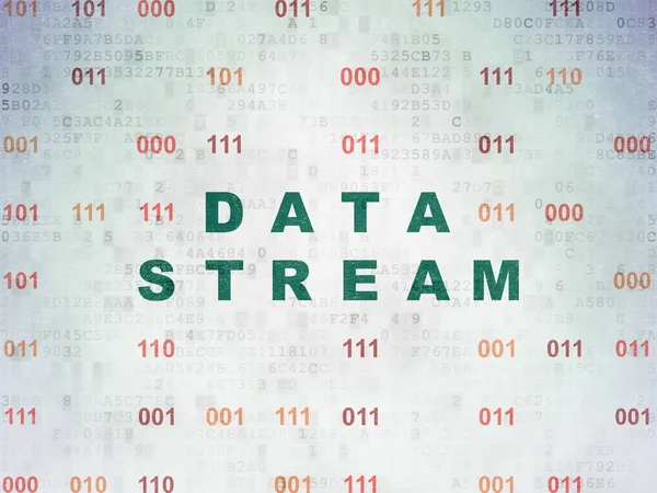Концепция данных: Поток данных на фоне цифровых документов — стоковое фото