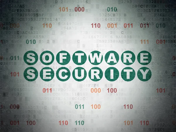 Conceito de segurança: Segurança de software em fundo de papel de dados digitais — Fotografia de Stock