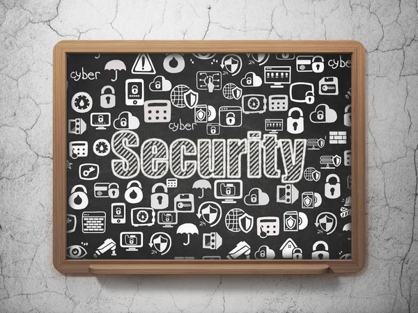 Privacy concept: Security on School board background