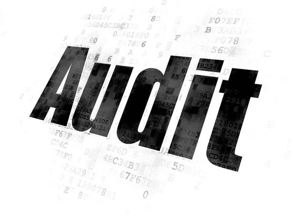 Concept de finance : Audit sur fond numérique — Photo