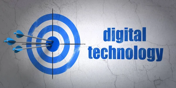 Data concept: target and Digital Technology on wall background — Stock Photo, Image