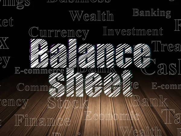 Concepto bancario: Balance en sala oscura grunge —  Fotos de Stock