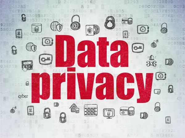 Sicherheitskonzept: Datenschutz auf digitalem Datenpapier — Stockfoto