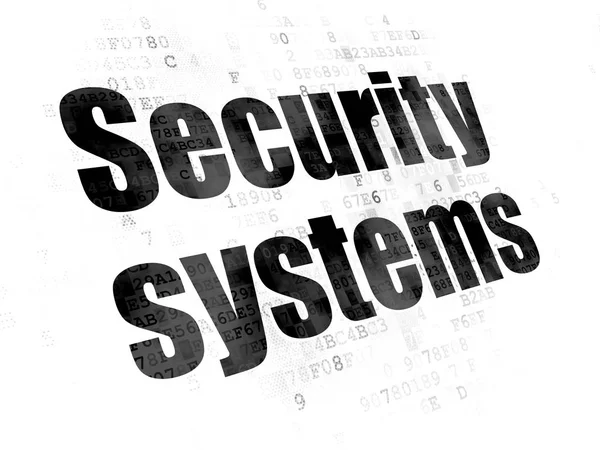 Conceito de proteção: Sistemas de segurança em fundo digital — Fotografia de Stock