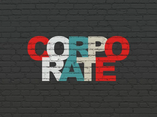 Affärsidé: corporate på väggen bakgrund — Stockfoto