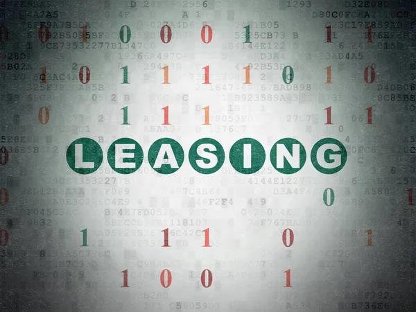 Finance koncept: Leasing på Digital Data papper bakgrund — Stockfoto