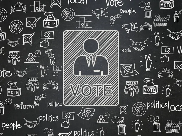 Political concept: Ballot on School board background — Stock Photo, Image