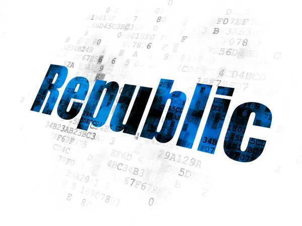 Politiskt koncept: Republiken med digital bakgrund — Stockfoto