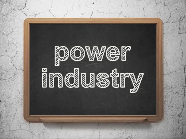 Manufacuring koncept: kraftindustrin på svarta tavlan bakgrund — Stockfoto