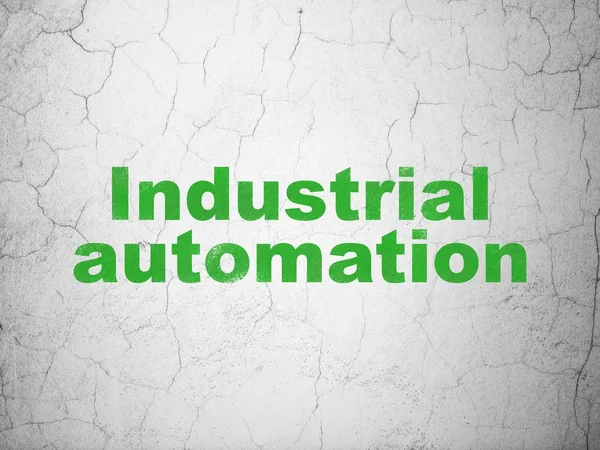 Concepto industrial: Automatización industrial sobre fondo de pared —  Fotos de Stock