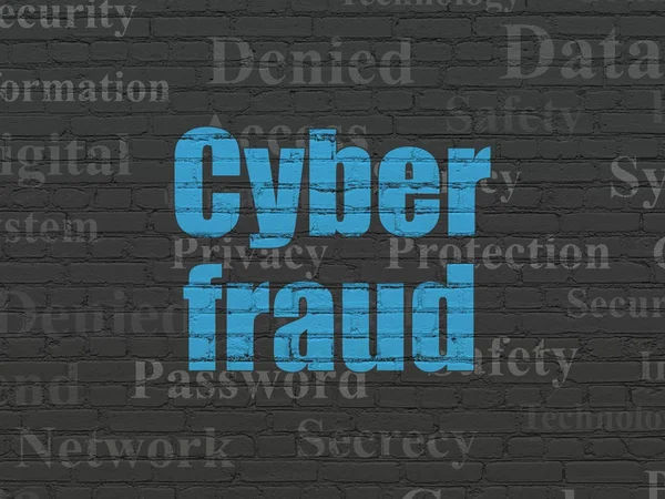 Concetto di sicurezza: Cyber Fraud sullo sfondo della parete — Foto Stock