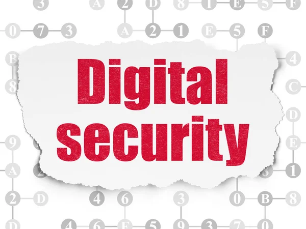 Safety concept: Digital Security on Torn Paper background — Stock Photo, Image