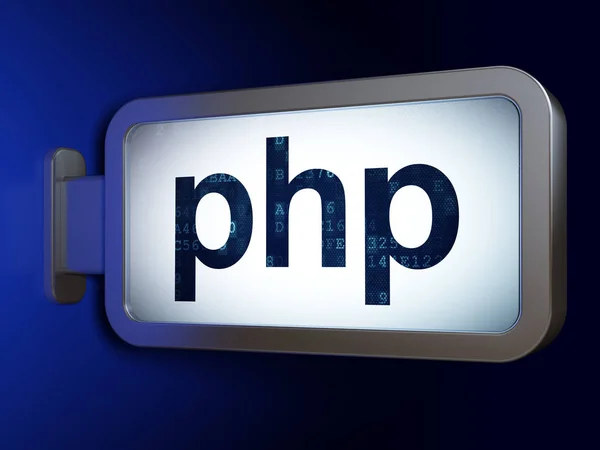 Softwarekonzept: PHP auf Plakathintergrund — Stockfoto