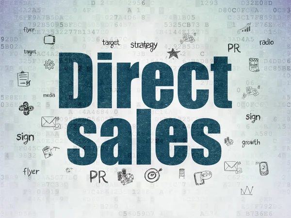 Concetto di marketing: vendite dirette su base Digital Data Paper — Foto Stock