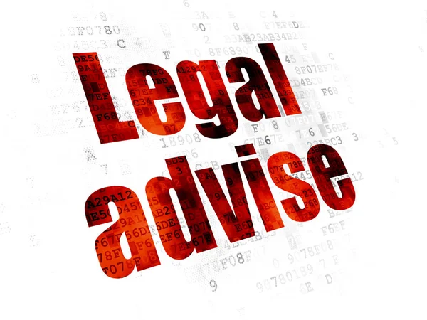 Law concept: juridische advies op digitale achtergrond — Stockfoto