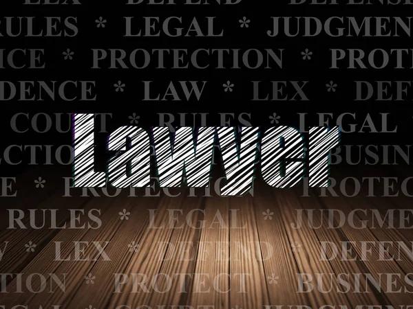 Zákon koncept: právník v temné místnosti grunge — Stock fotografie