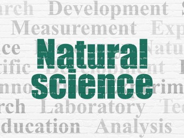 Bilim kavramı: duvar arka plan üzerinde Doğa Bilimleri