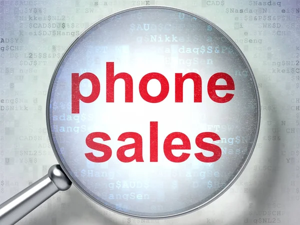 Advertising concept: Phone Sales with optical glass — Stock Photo, Image