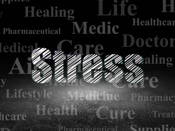 Tıp kavramı: grunge karanlık odada stres — Stok fotoğraf