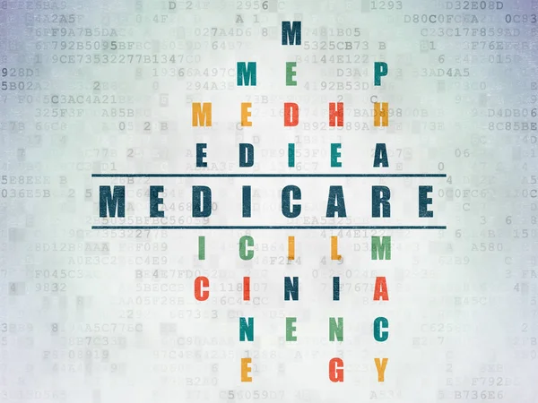 건강 개념: 크로스 워드 퍼즐에 메디케어 — 스톡 사진