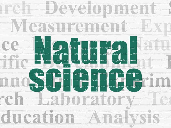 Science concept: Natural Science on wall background — Stock Photo, Image