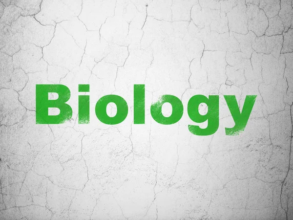 Begrip van de wetenschap: biologie op muur achtergrond — Stockfoto