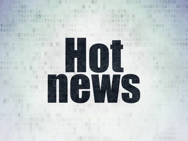 News concept: Hot News on Digital Data Paper background — Stock Photo, Image