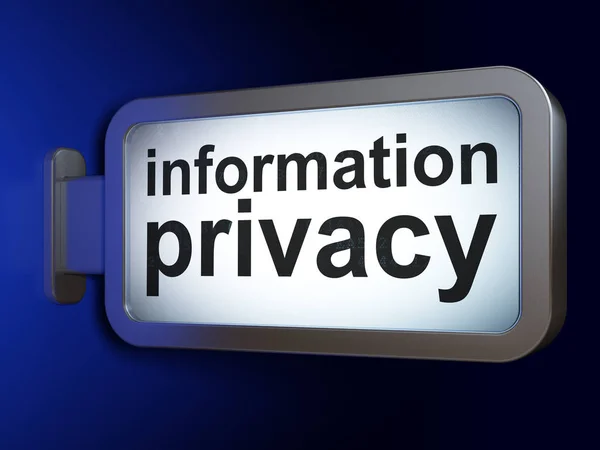 Конфиденциальность: Конфиденциальность информации на фоне рекламного щита — стоковое фото