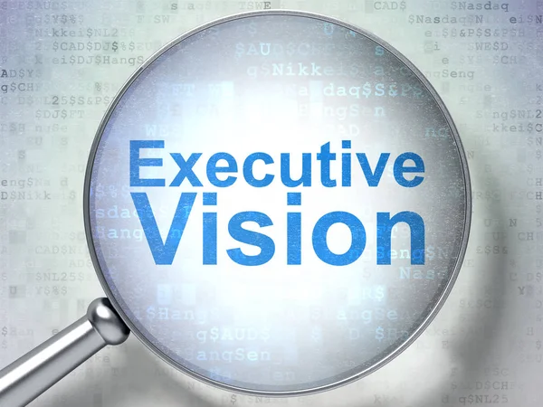 Concept d'entreprise : Vision Exécutive avec verre optique — Photo