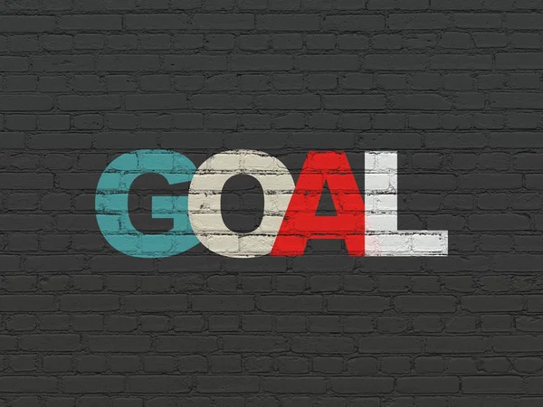 Marketing concept: Goal on wall background — Stock Photo, Image