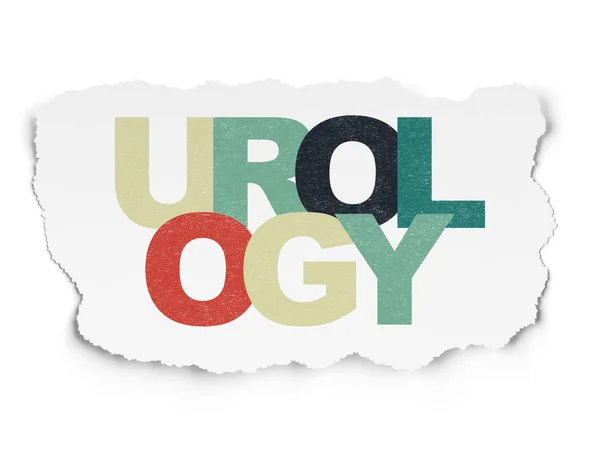 Gesundheitskonzept: Urologie auf zerrissenem Papier — Stockfoto