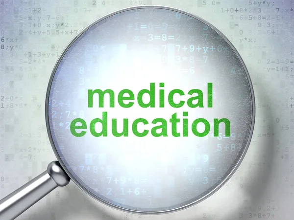 Concept d'étude : Éducation médicale avec verre optique — Photo