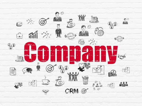 Business concept: Company on wall background — Stock Photo, Image