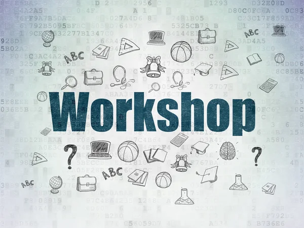 Learning concept: Workshop on Digital Data Paper background — Stock Photo, Image