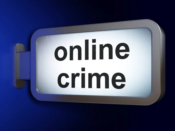 Έννοια της προστασίας: ηλεκτρονικό έγκλημα στο billboard φόντο — Φωτογραφία Αρχείου