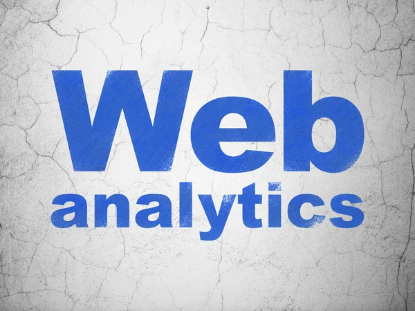 Concetto di Web design: Web Analytics su sfondo muro — Foto Stock