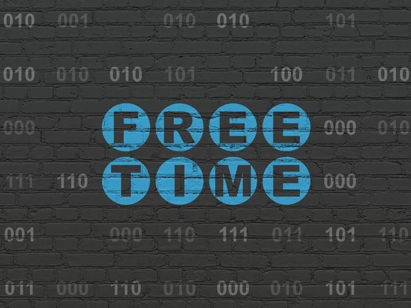 Time concept: Free Time on wall background — Stock Photo, Image