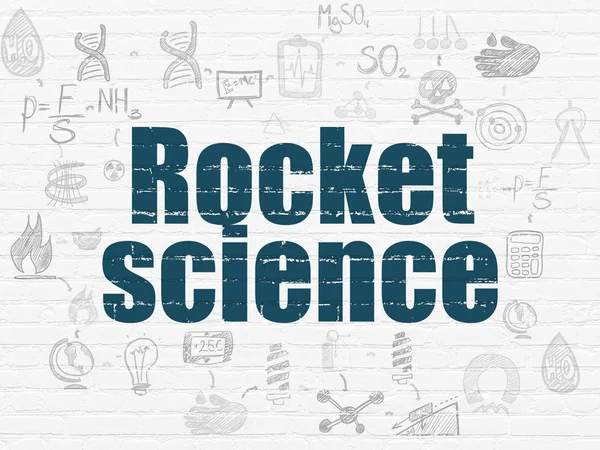 Έννοια επιστήμη: επιστήμη πυραύλων σε φόντο τοίχο — Φωτογραφία Αρχείου