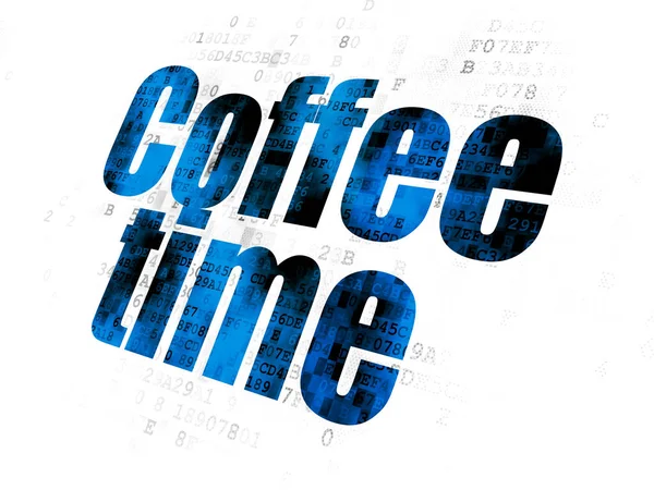 Timeline concept: Coffee Time on Digital background — Stock Photo, Image