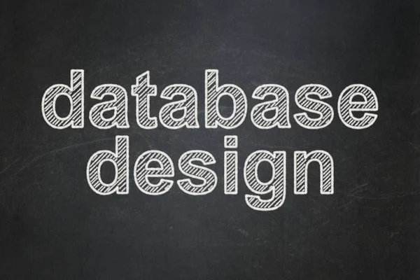 Software concept: Database Design on chalkboard background — Stock Photo, Image