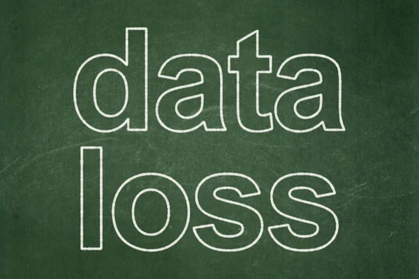 Information concept: Data Loss on chalkboard background — Stock Photo, Image