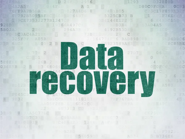 Концепция данных: Восстановление данных на фоне цифровой бумаги — стоковое фото