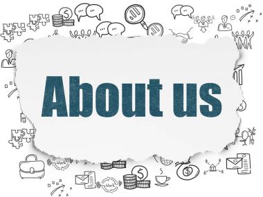 Ekonomi kavramı: yırtık kağıt arka plan üzerinde Hakkımızda