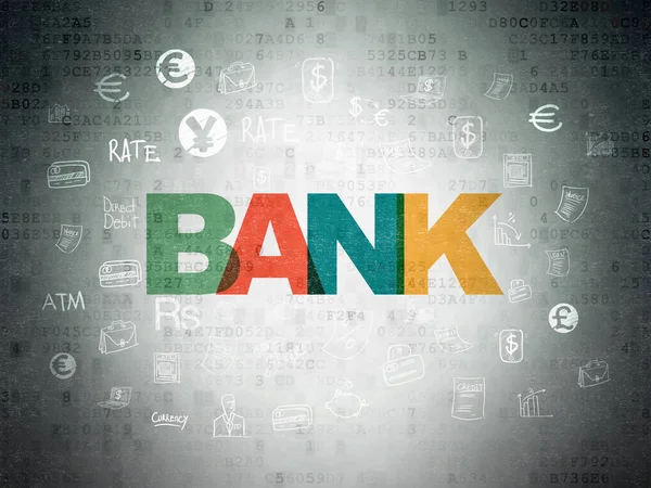 Pengar koncept: Bank på Digital Data papper bakgrund — Stockfoto