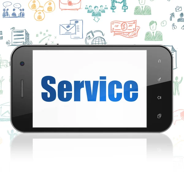 İş kavramı: Smartphone ekranda Servisi