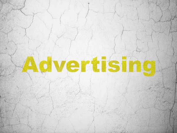 Marketingkonzept: Werbung auf Wandhintergrund — Stockfoto
