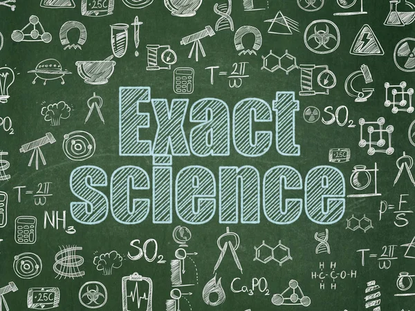 Concepto de ciencia: Ciencia exacta en el fondo del Consejo Escolar — Foto de Stock
